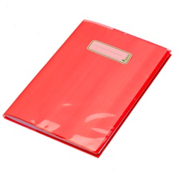 [89000] Coprimaxi in polietilene trasparente f.to A4 rosso Balmar 2000