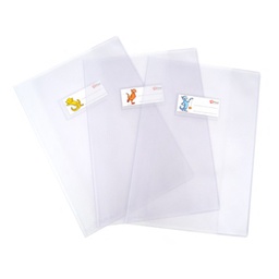 [96955] Copriquaderno Superseta PVC goffrato neutro A5 c/alette e portanome Ri.Plast