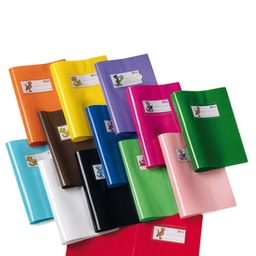 [96963] Copriquaderno PVC lucido coprente GreenLine A5 c/alette blu RiPlast