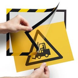 [71797] Cornice adesiva Duraframe® Security A4 21x29,7cm giallo-nero DURABLE