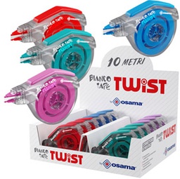 [85919] Correttore a nastro 5mmx10mt Bianco Tape Twist Osama