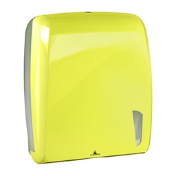 [96766] Dispenser carta asciugamani Skin piegati a C e Z 450 fogli giallo fluo