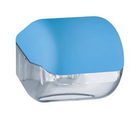 [73965] Dispenser carta igienica rt/interfogliata azzurro Soft Touch