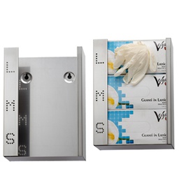 [86711] Dispenser per guanti monouso in acciaio inox