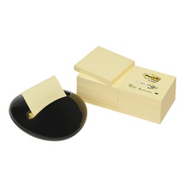 [64223] DISPENSER STONE NERO+12 RIC. 100fg Post-itÂ® Z-Notes 76x76mm Giallo Canary
