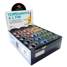 [87359] Display 18 temperamatite a 2 fori colori assortiti RiPlast