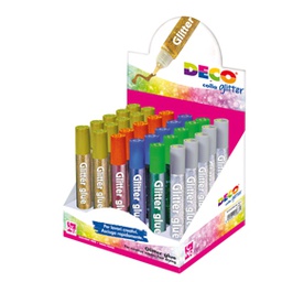 [82421] Display colla glitter 30 penne 10,5ml colori assortiti metal DECO