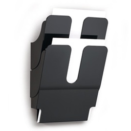 [65236] DISPLAY DA MURO CON 2 TASCHE A4 NERO FLEXIPLUS DURABLE