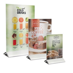 [86902] Display da tavolo A4 base acciaio Securit