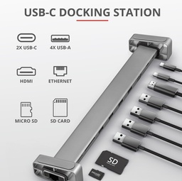 [93731] Docking station multiporta USB-C 10-in-1 Dalyx Trust