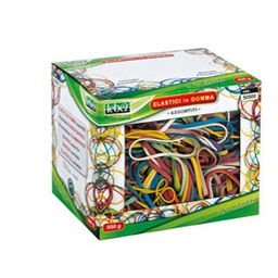 [57979] ELASTICO IN GOMMA MISURA E COLORI ASSORT. SCATOLA 500G