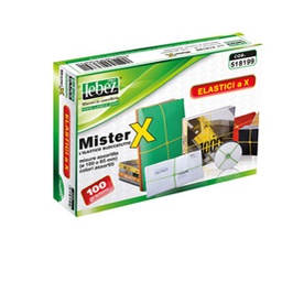 [57975] ELASTICO X-BAND MISURE E COLORI ASSORT. SCATOLA 100GR