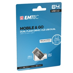 [EMTD64GT263C] Emtec Dual USB3.2 to Type-C T260 64GB