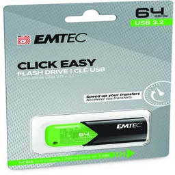 [EMTD64GB113] Emtec Memoria USB B110 USB3.2 Clickeasy 64GB verde