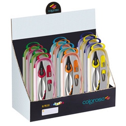 [87363] Espositore 12 compassi aste fisse colori assortiti RiPlast