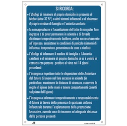 [90428] Etichetta 20x30cm ''SI RICORDA CHE..''