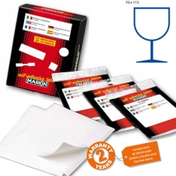 [32426] Etichetta adesiva bianca 115x70mm FRAGILE (10fg x 2etichette Markin