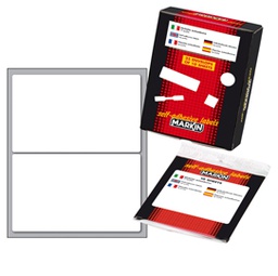 [78222] Etichetta adesiva bianca 115x70mm (10fogli x 2etichette) Markin