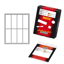[31111] Etichetta adesiva bianca 70x27mm (10fogli x 8etichette Markin