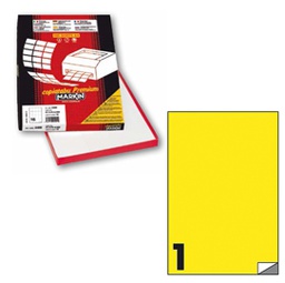[80168] Etichetta adesiva C/503 giallo fluo 100fg A4 210x297mm (1et/fg) Markin