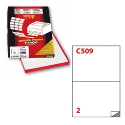 [49691] Etichetta adesiva C/509 bianca extra forte 100fg A4 210x148,4mm (2et/fg Markin