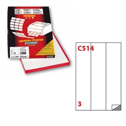 [31155] Etichetta adesiva C/514 bianca 100fg A4 70x297mm (3et/fg) Markin