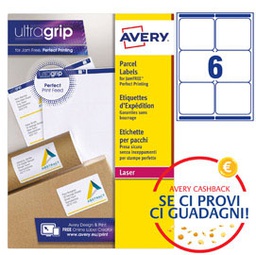 [45183] Etichetta adesiva L7166 bianca 100fg A4 99,1x93,1mm (6et/fg Avery