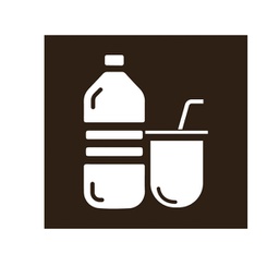 [93763] Etichetta in vinile con icona ''PLASTICA'' per raccolta differenziata