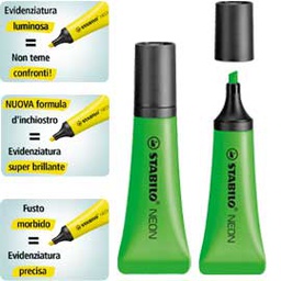 [70763] Evidenziatore STABILO NEON verde 72/33