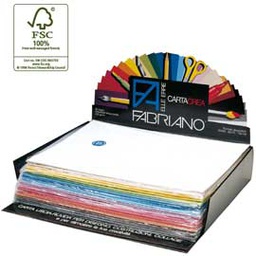 [60927] Expo 260 cartoncino 35x50cm 220gr ass. in 25 colori Cartacrea Fabriano