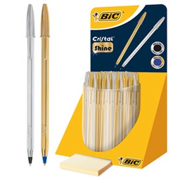 [80897] Expo sfera CristalÂ®Shine oro/argento - 40 pezzi - ink nero/bu - Bic