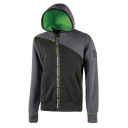 [94216] Felpa con cappuccio Jupiter taglia M grigio verde U-Power