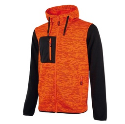 [89925] Felpa da lavoro Rainbow orange fluo Taglia M U-Power