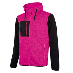 [97974] Felpa donna Rainbow Lady grigio-fucsia Taglia M U-power