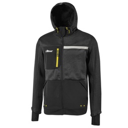 [98085] Felpa Galaxy Tg. XL nero-giallo U-power