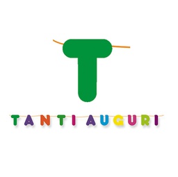 [94859] Festone in cartoncino 6mt Tanti Auguri Big Party