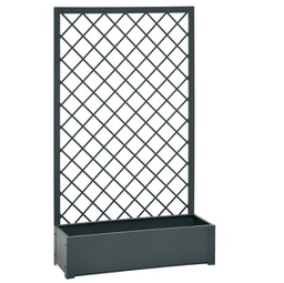 [91933] Fioriera in metallo con traliccio antracite