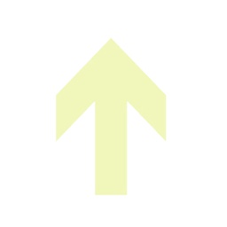 [98278] Freccia a punta fotoluminescente adesiva 132x189mm colore giallo