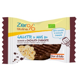 [95149] Gallette di mais ricoperte di cioccolato fondente 32gr Zer -stagionale