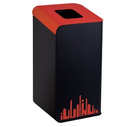 [93758] Gettacarte Rubik Evo Rosso 80Lt per raccolta differenziata