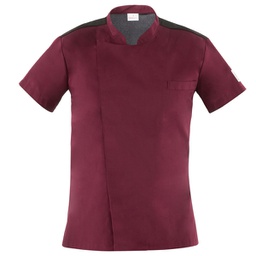[96663] Giacca da cuoco Thiago a manica corta Tg. M bordeaux