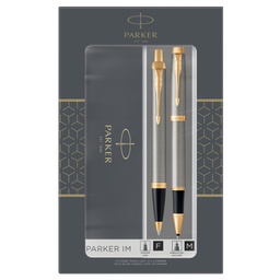 [88268] Gift Set sfera M + roller a sfera IM Brushed Metal GT Parker
