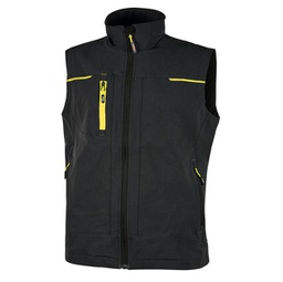 [89933] Gilet da lavoro Saturn nero/giallo Taglia M U-Power