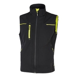[98077] Gilet donna Saturn Lady nero-giallo Taglia L U-power