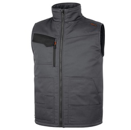 [94229] Gilet Multitasche STOCKTON3 Tg. L grigio/arancio