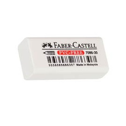 [77086] GOMMA MINI IN VINILE BIANCA PER MATITA FABER CASTELL