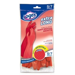 [88957] Guanti in lattice Extralong tg. S Rosso