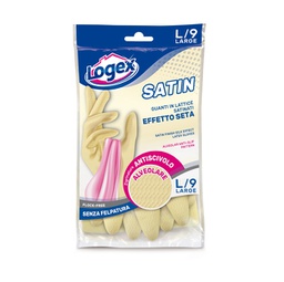 [88968] Guanti in lattice SATIN tg. L Crema
