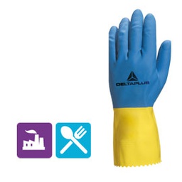 [73642] GUANTO DA LAVORO INDUSTRIALE Duocolor 330 Tg.09/10 in LATTICE