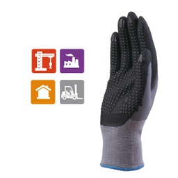[73631] GUANTO DI PRECISIONE VE727NO Tg.10 palmo NITRILE/PU + puntini